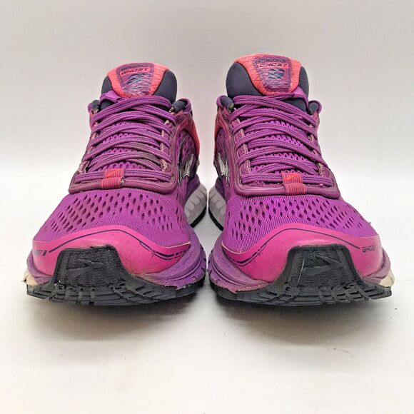Brooks Ghost 9 Running Shoes 1202251B563 Women's 8.5 Purple Pink Lace Up Sneaker - Picture 2 of 13